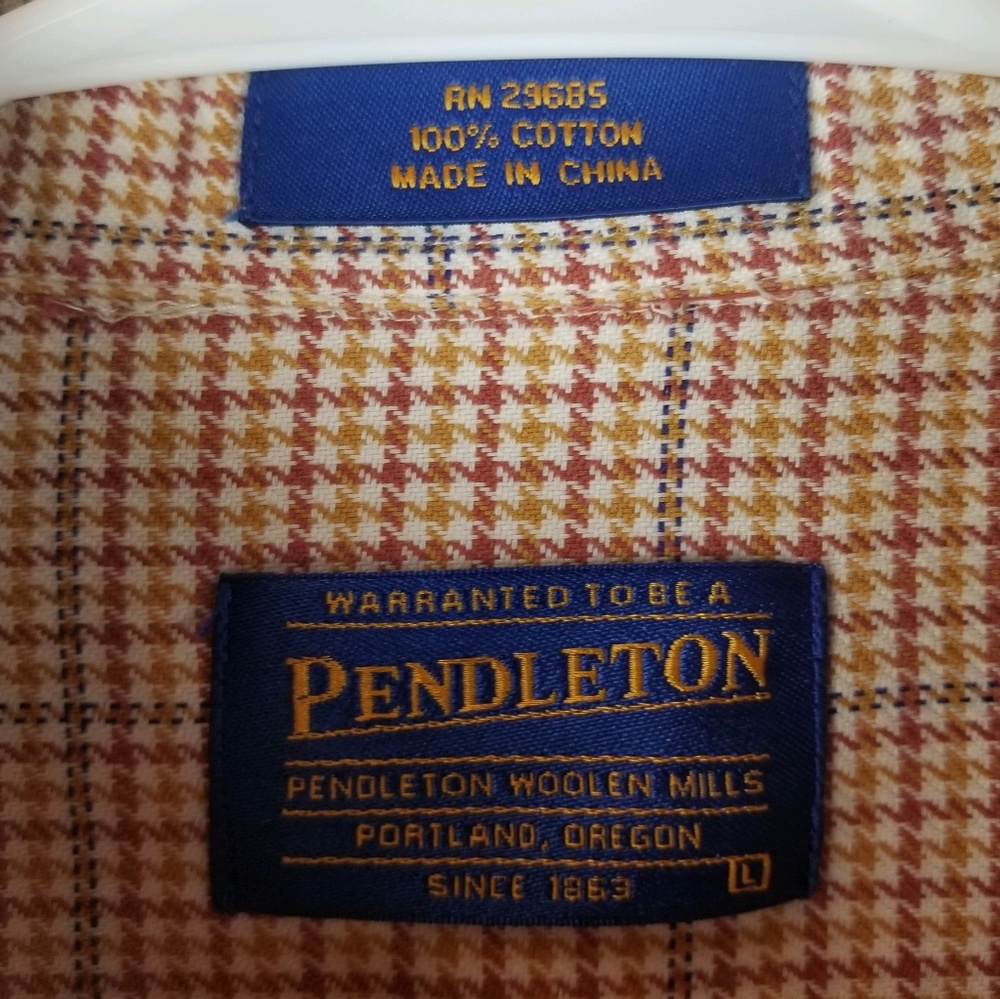 Pendleton Houndstooth Plaid Button Down - image 3